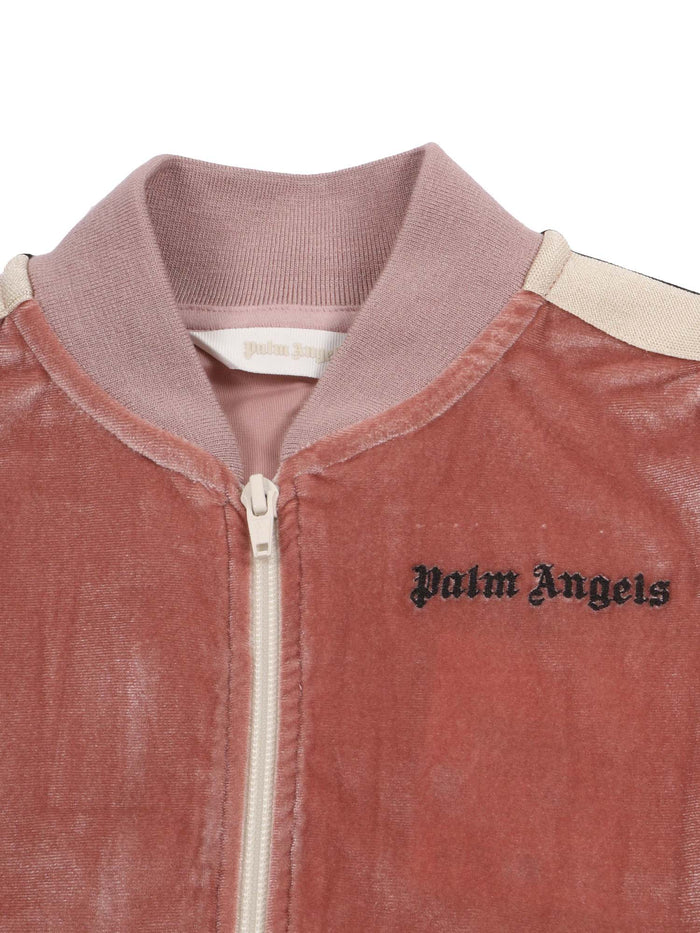 Pa Chenille Track Jkt Antique Rose Black Pink Short Puffer
