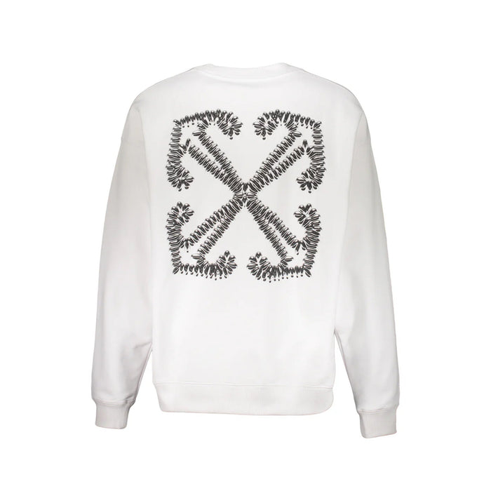 Logo Sweatshirt White Cotton