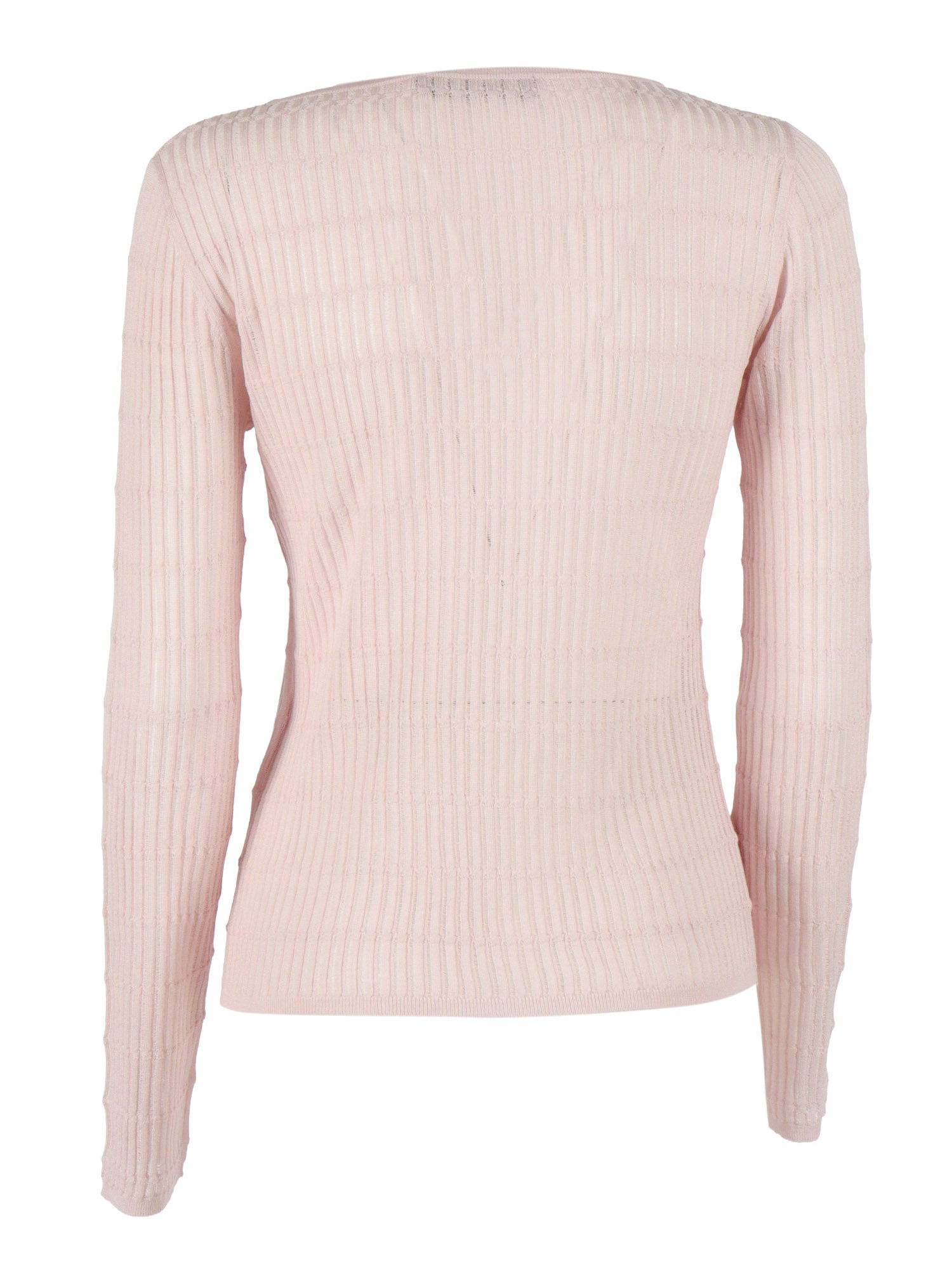 SWEATER Pink Silk Wool Crewneck