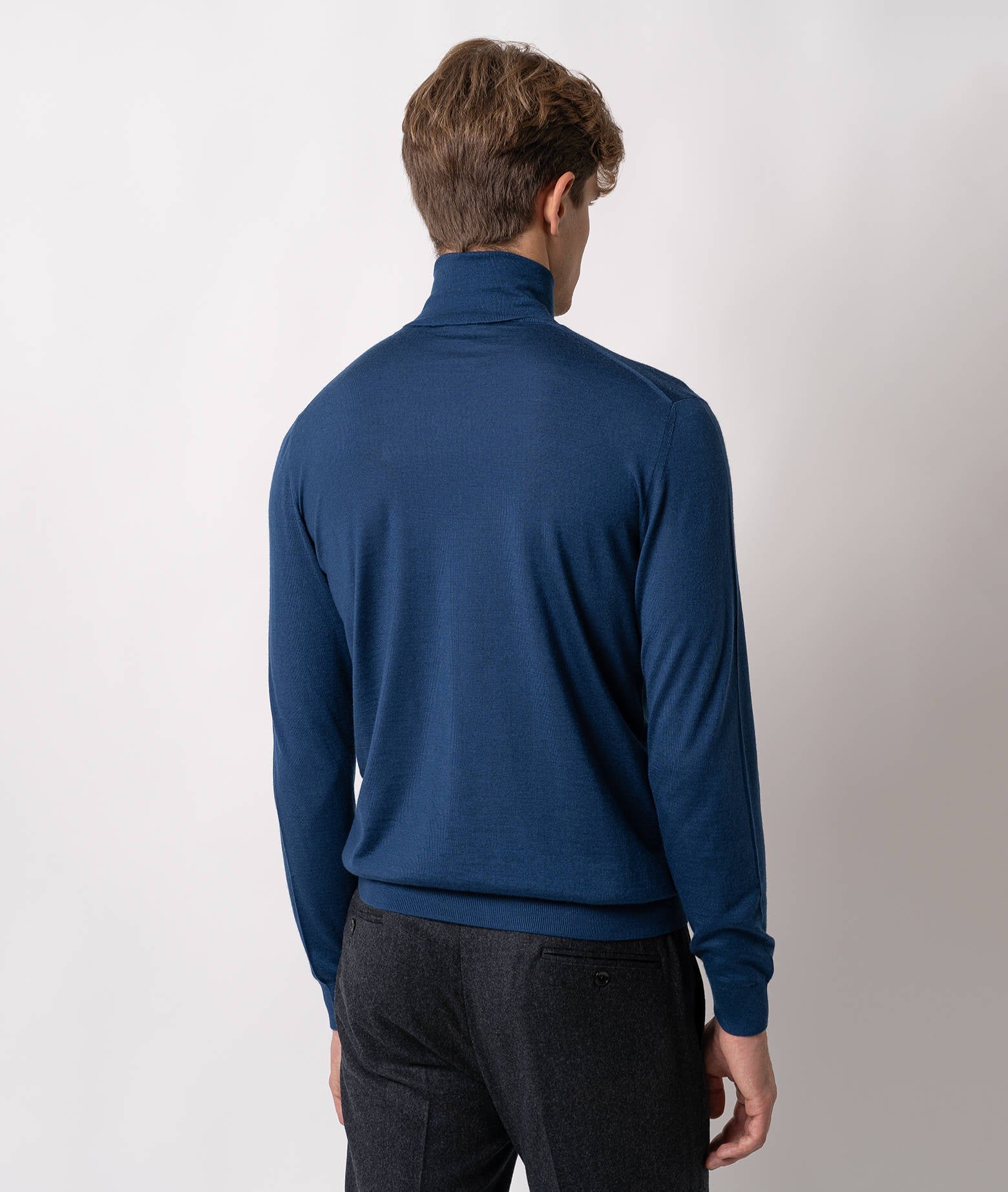 Turtleneck Cashmire And Silk Sweater Salisburgo Black High Turtle Neck
