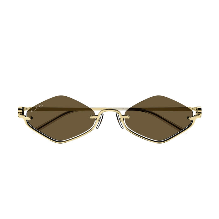 GG1604S LINEA GG LOGO 002 gold brown Oro Metal Occhiali Sole