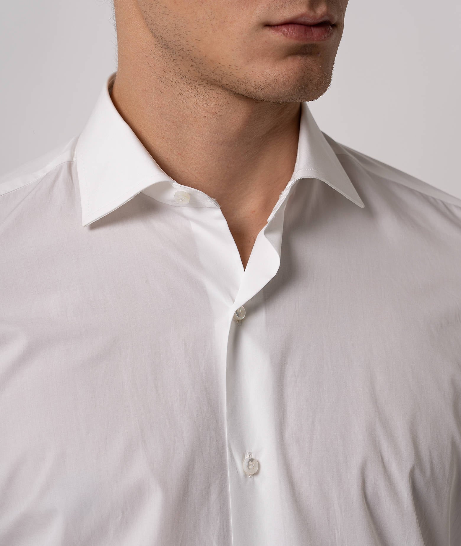 Tailored Cotton Shirt Mayfair White Hand Made