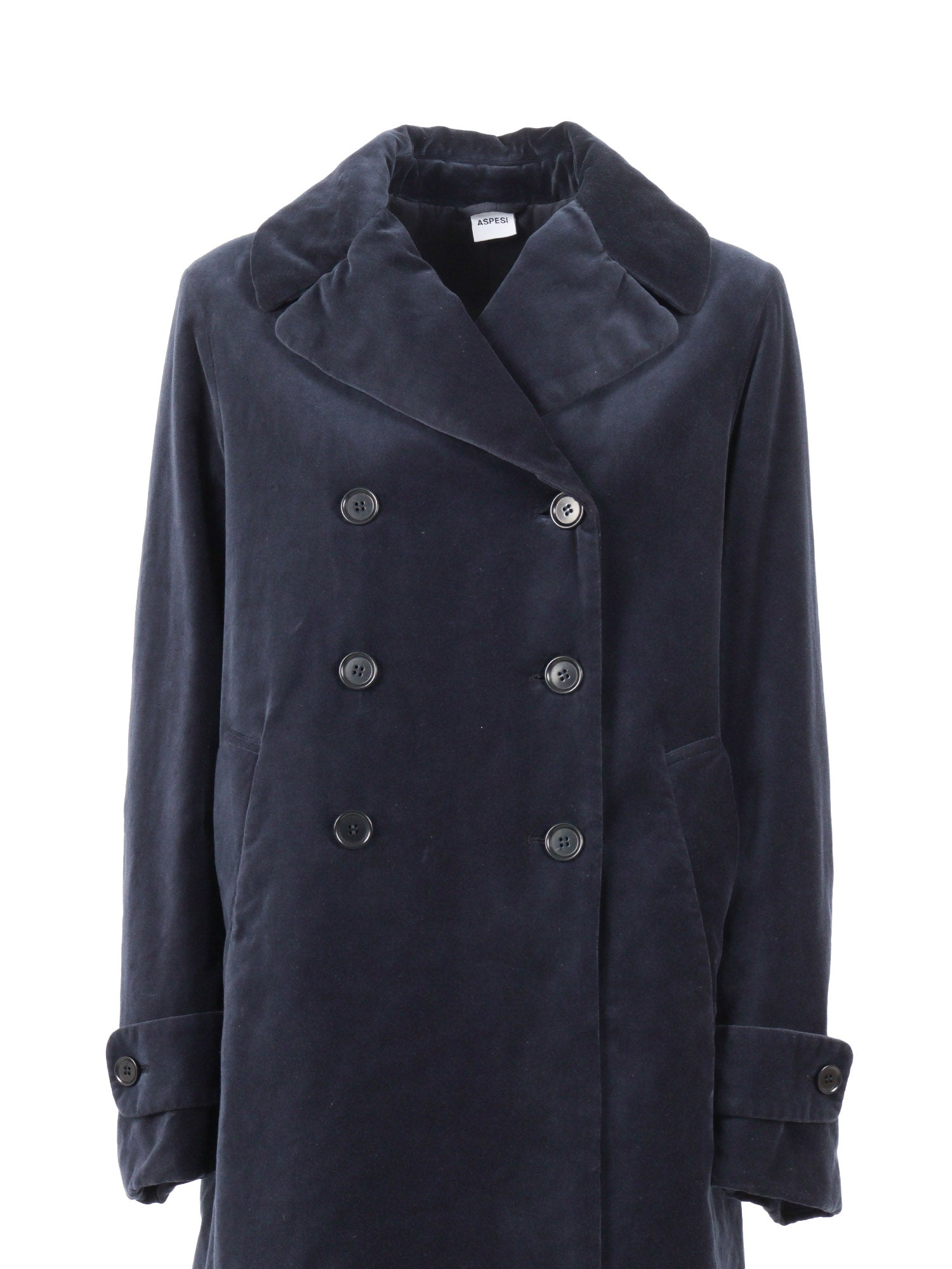 Woman Coat Blue Cotton