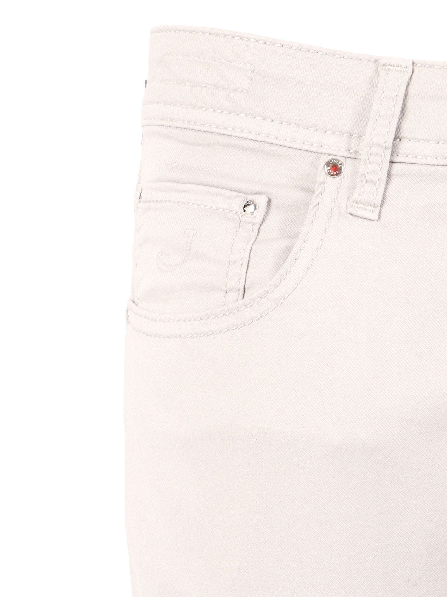 5 POCKETS SLIM FIT PANTS White Cotton Lyocell Elastane Jean