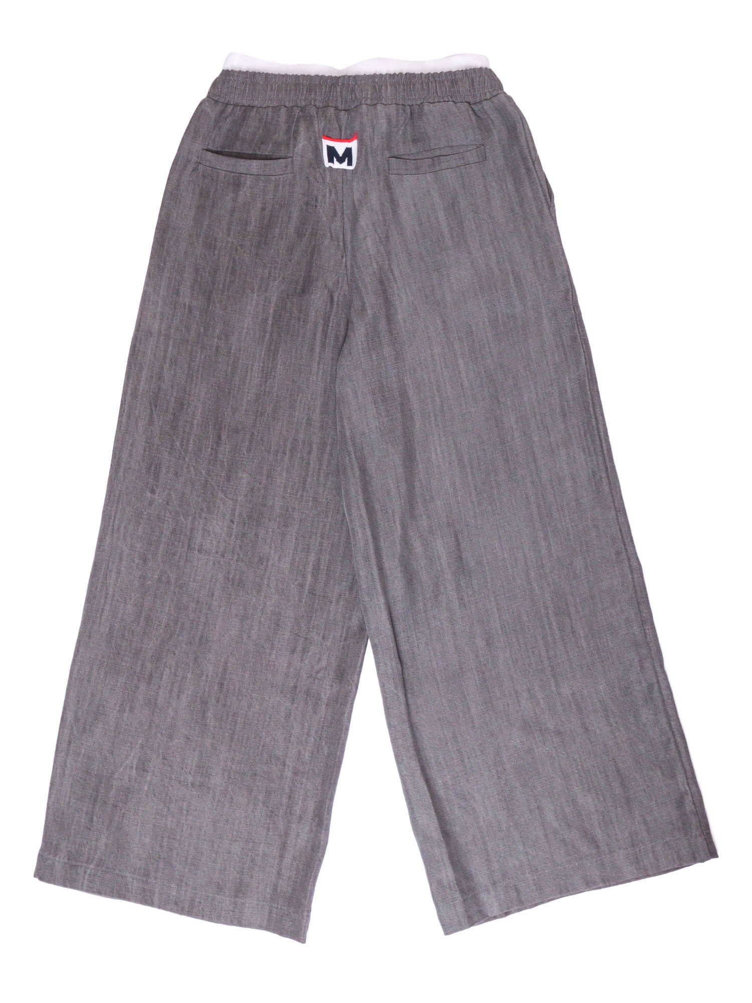 CHAMBRAY PANTS UNISEX Grey Lyocell