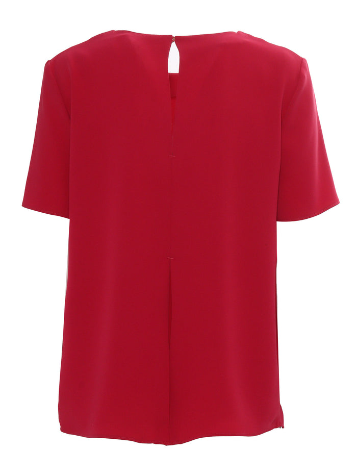 BLOUSE Red Polyester Top