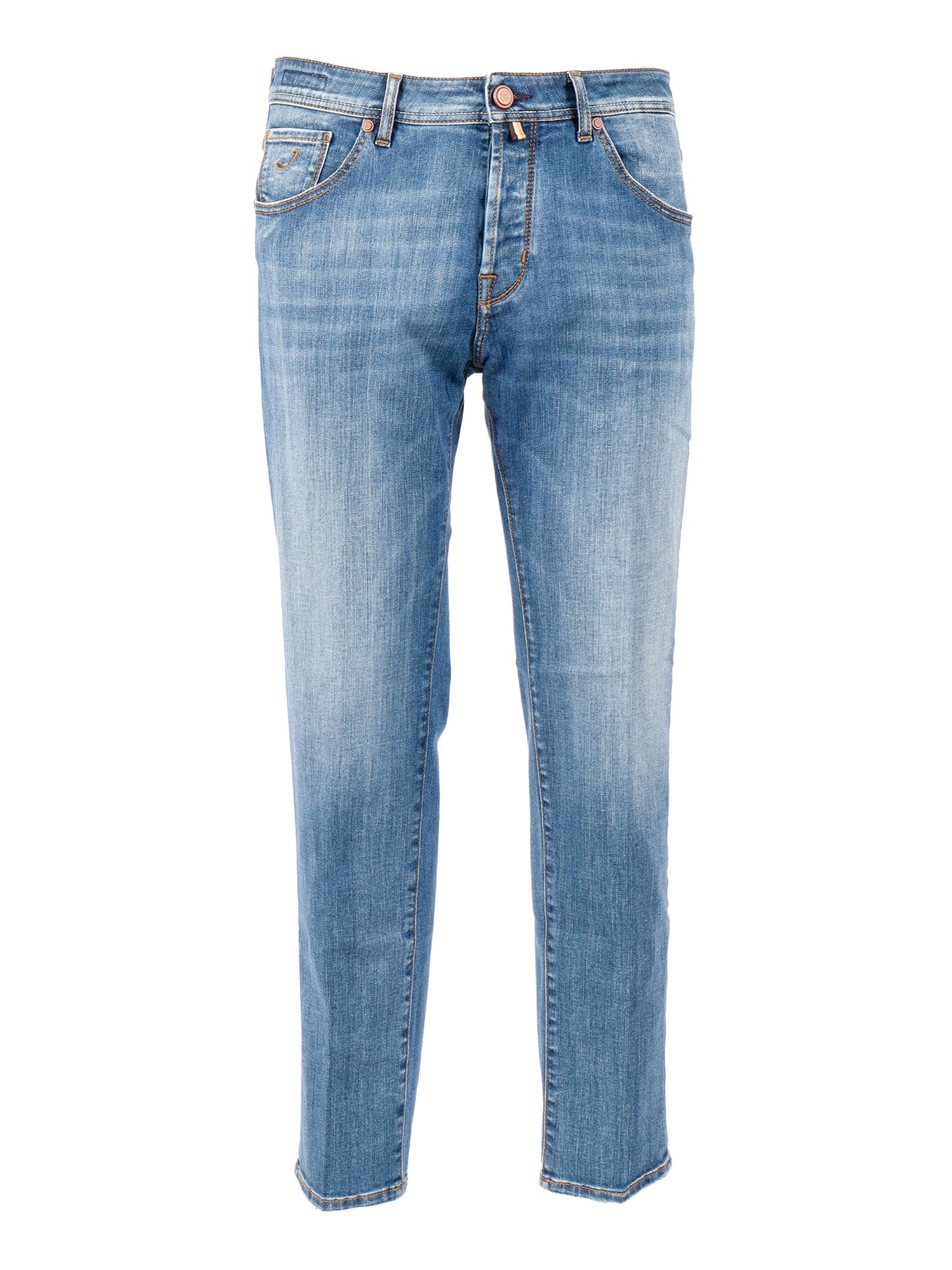CROPPED SLIM FIT SCOTT 5 POCKETS PANTS Blue Jean
