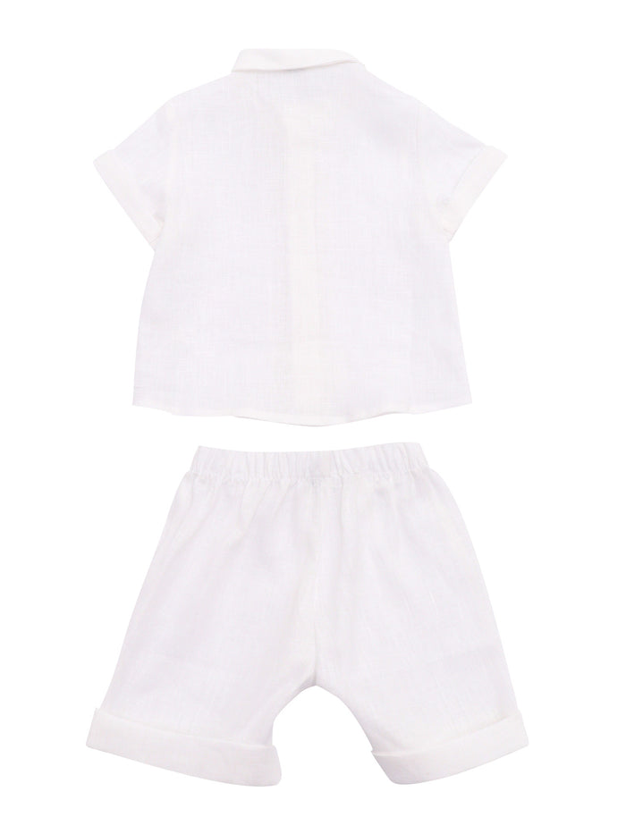 SET White Linen Suits