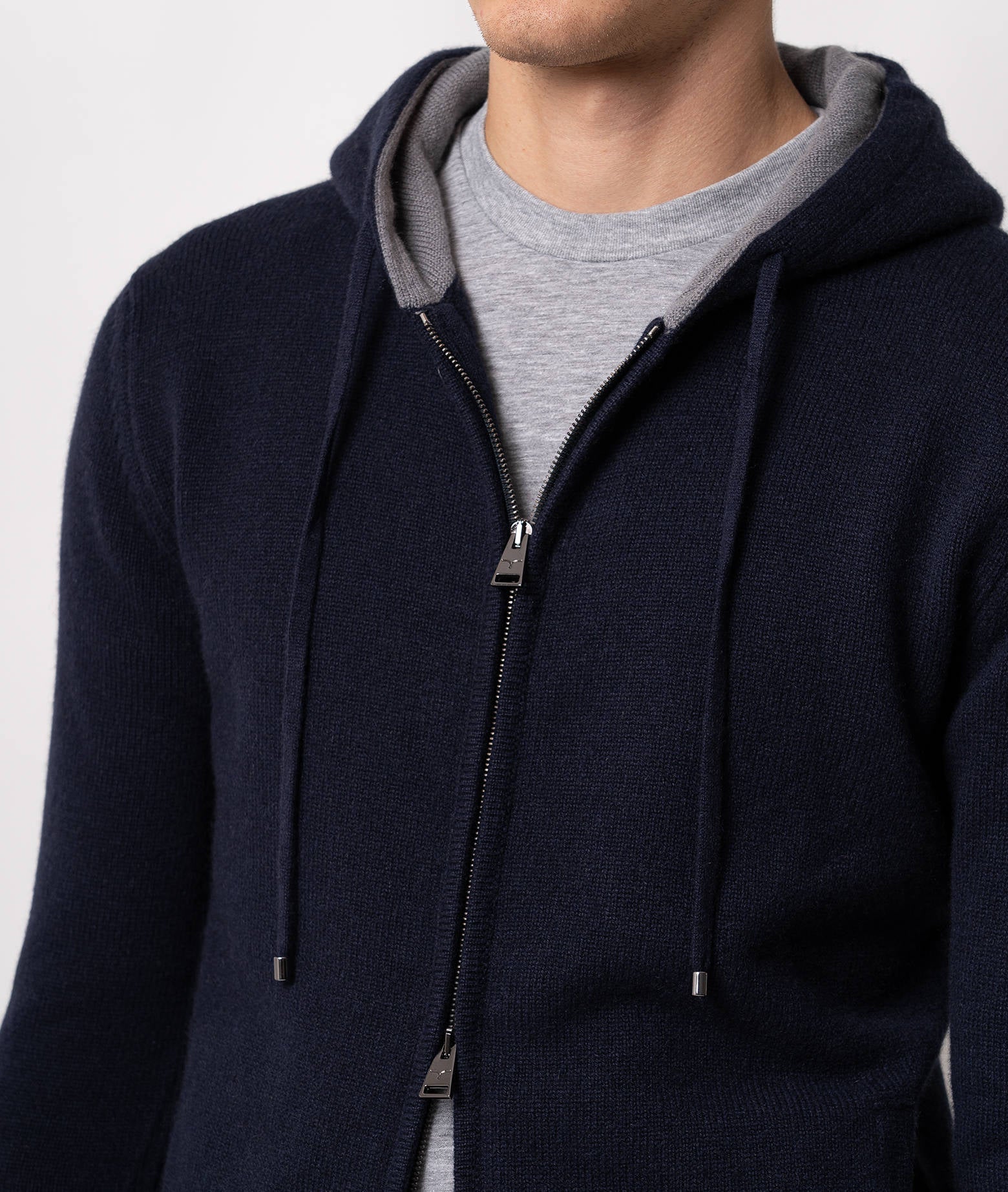 Zippered Cashmere Sweatshirt Bruges Green Maglieria Dis/lav Pesante