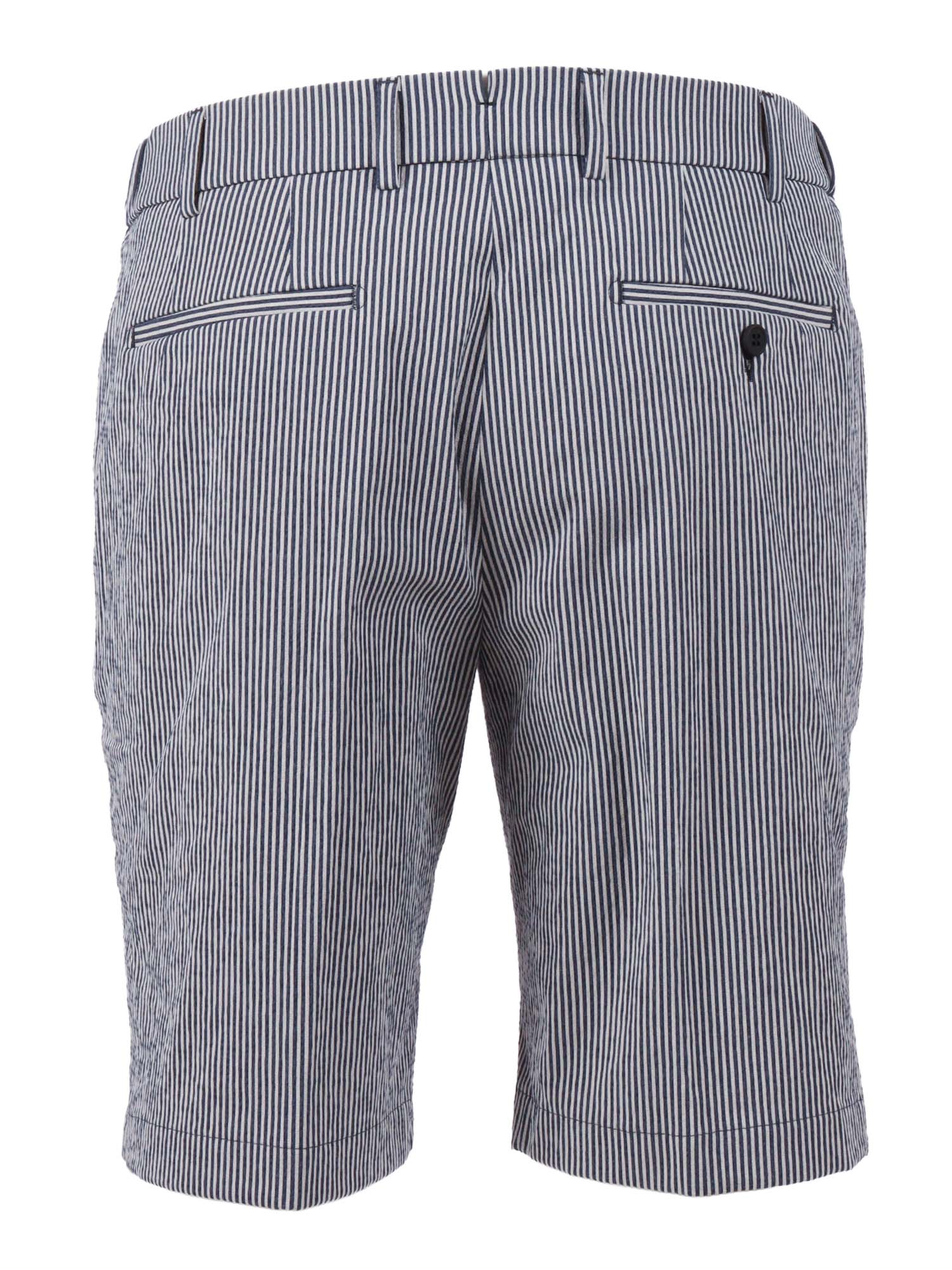 Ber_muda Elax Pants Blue Cotton Lyocell Bermuda Short