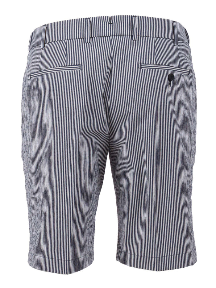 Ber_muda Elax Pants Blue Cotton Lyocell Bermuda Short