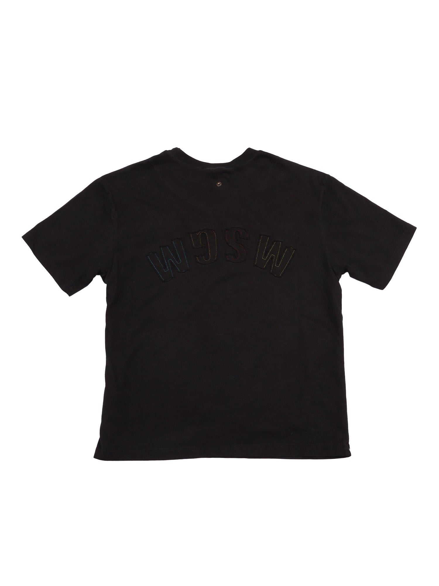 Washed Jersey T-Shirt Boy Black Cotton Long Sleeves