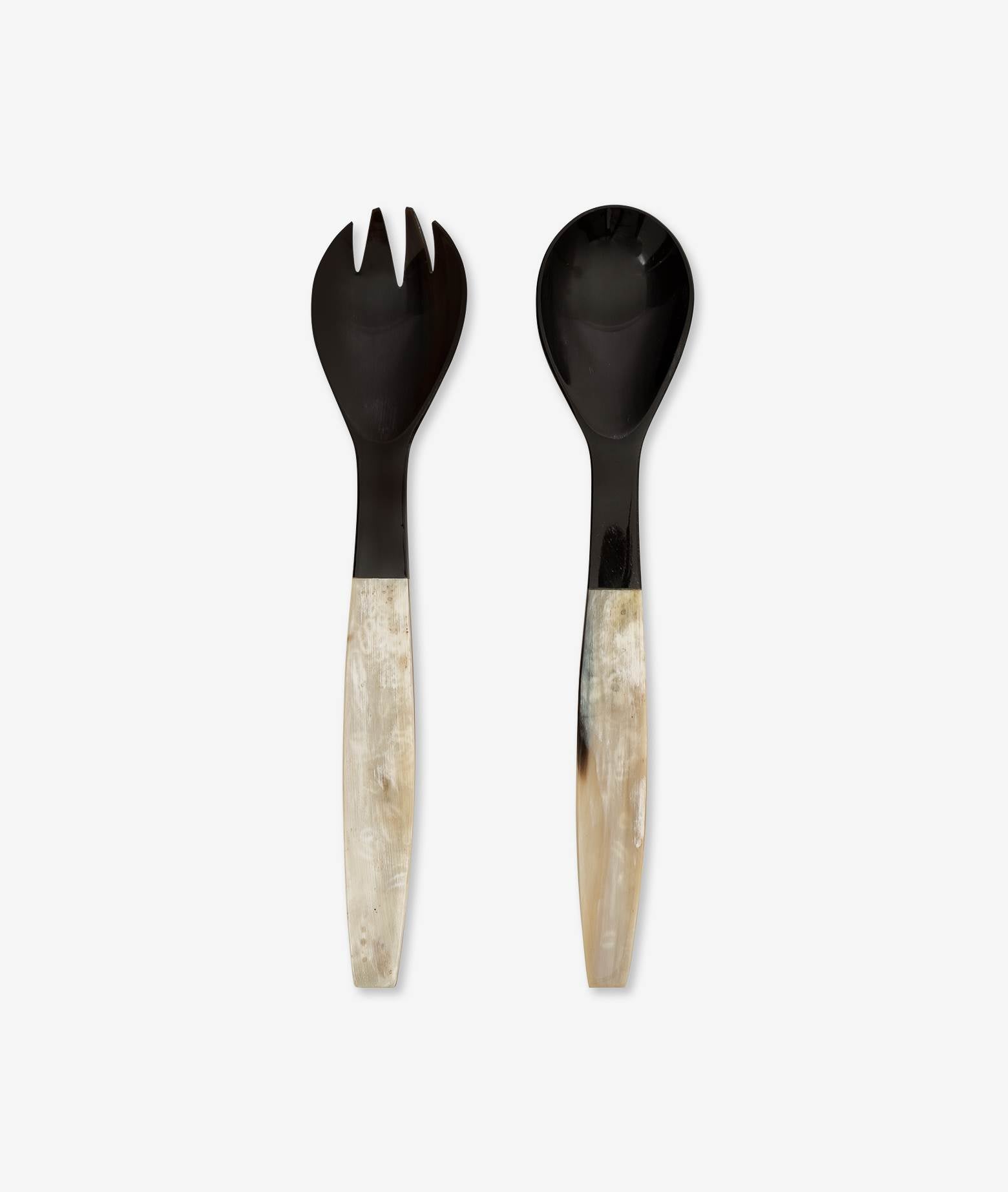 Salad Set Black Cutlery