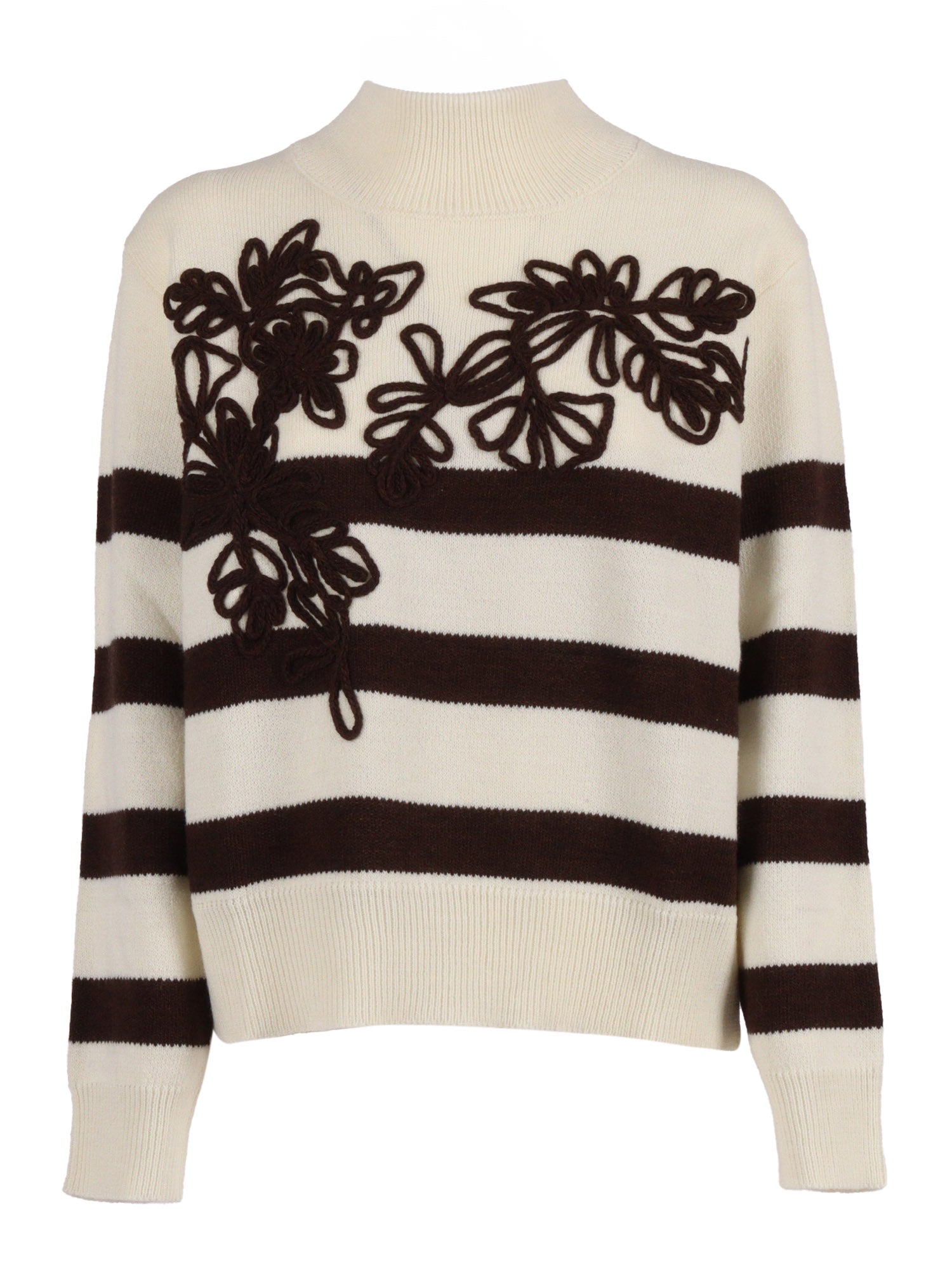 High Neck Sweater White Turtleneck