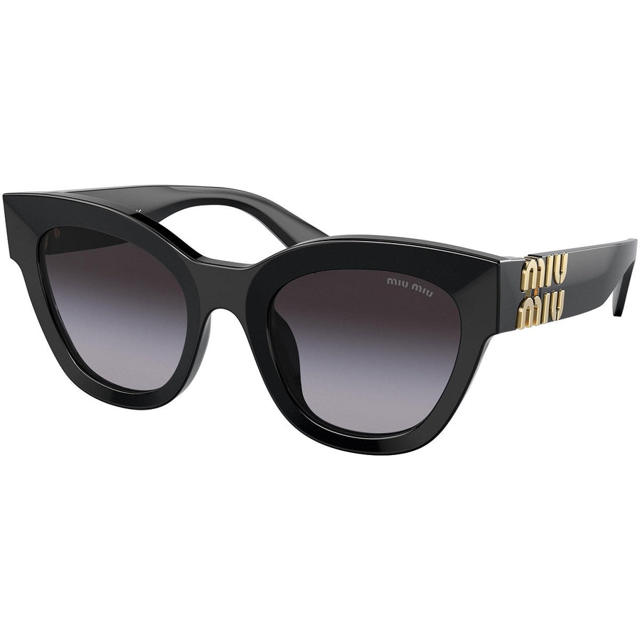 Miu Sunglasses Cat Eye Full Rim, Black Frame And Grey Gradient Lens Mu01ys1ab5d1