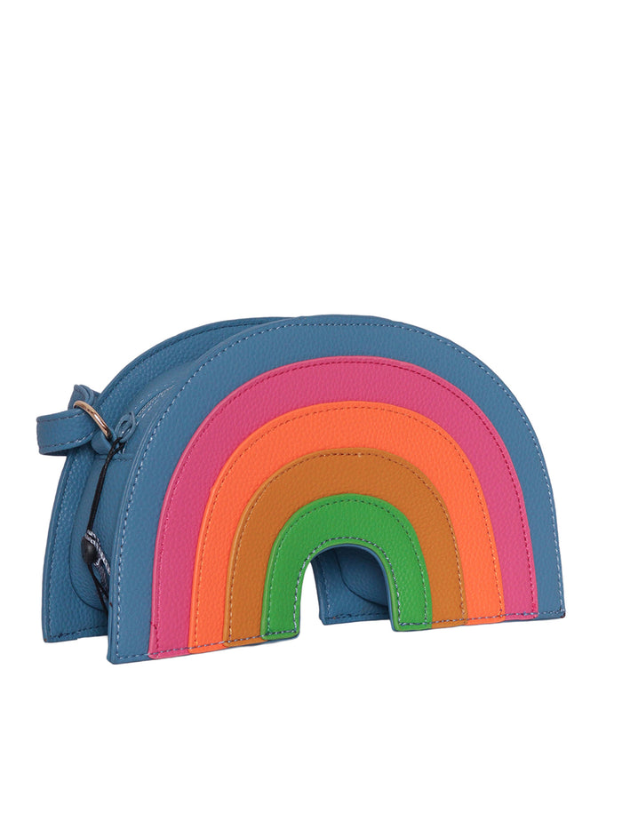 Rainbow Bag Handbag Light Blue Polyurethane
