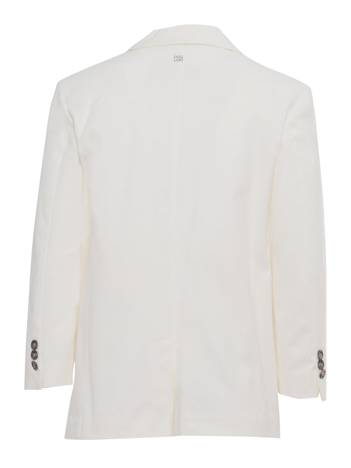 White blazer Cotton Elastane Jacket