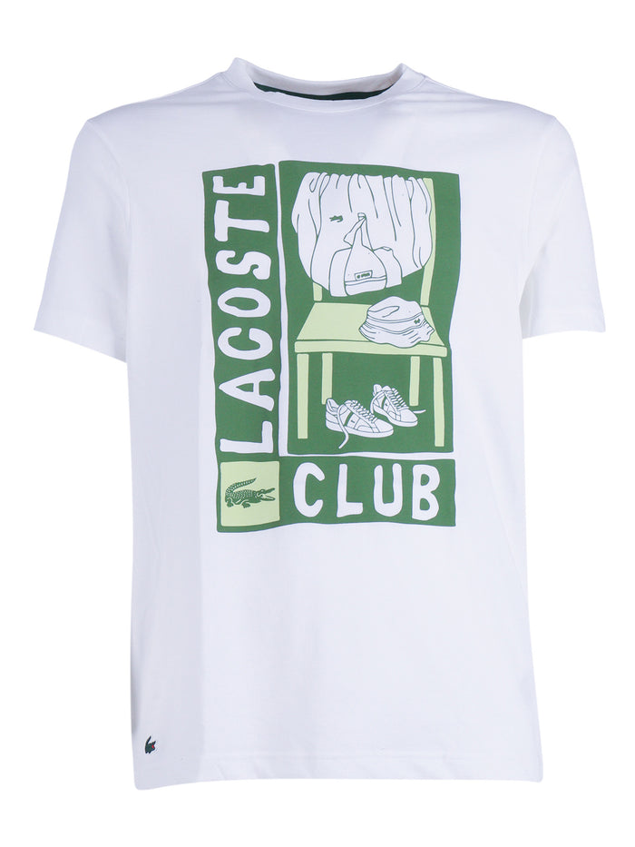 T-Shirt White Cotton Polyester Short Sleeves
