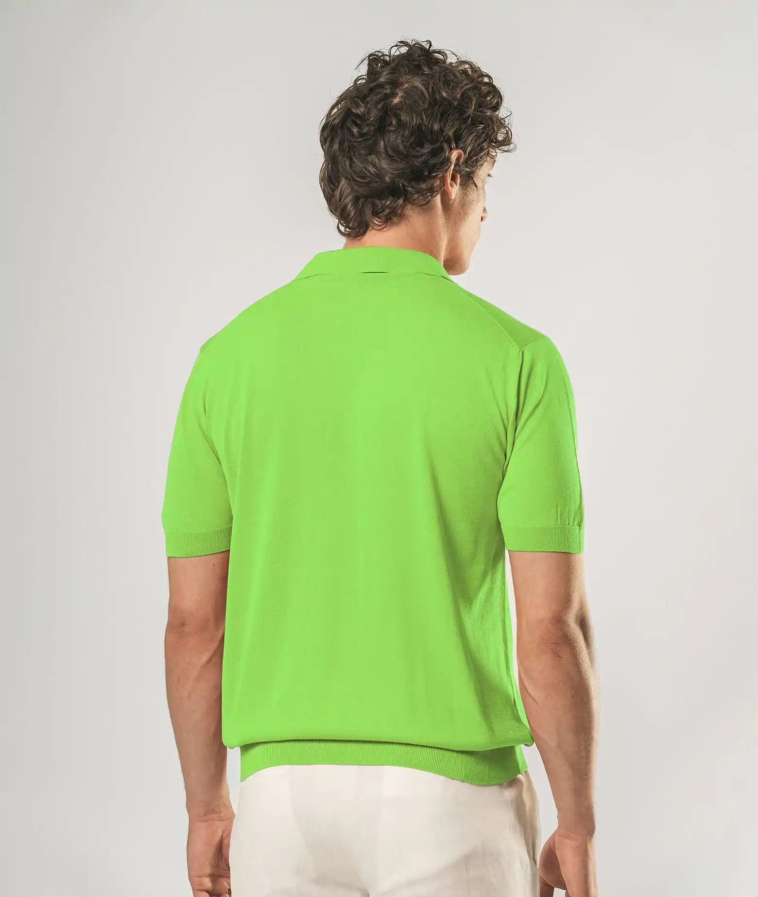 Silk Polo Tulum Orange Basic Light Kintwear