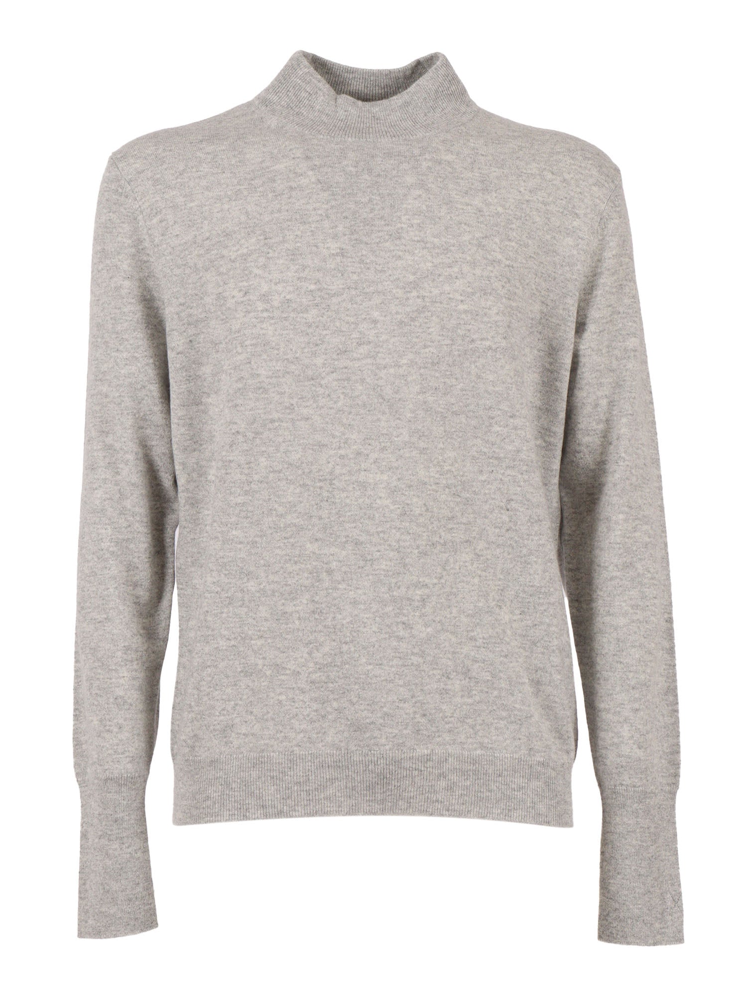 T Neck Pullover Grey Cashmere Turtleneck