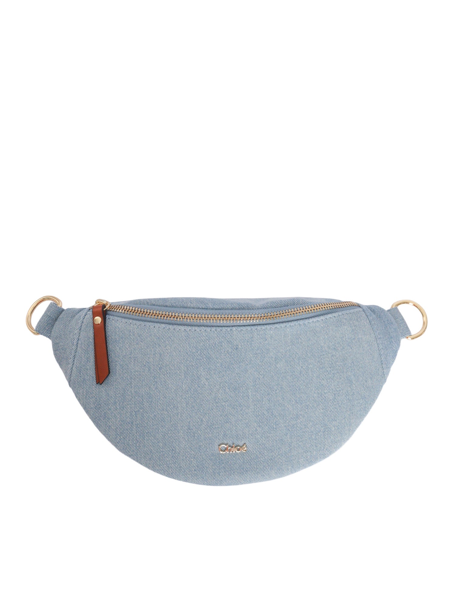 WAIST BAG Light Blue Cotton Fabric 2 Belt