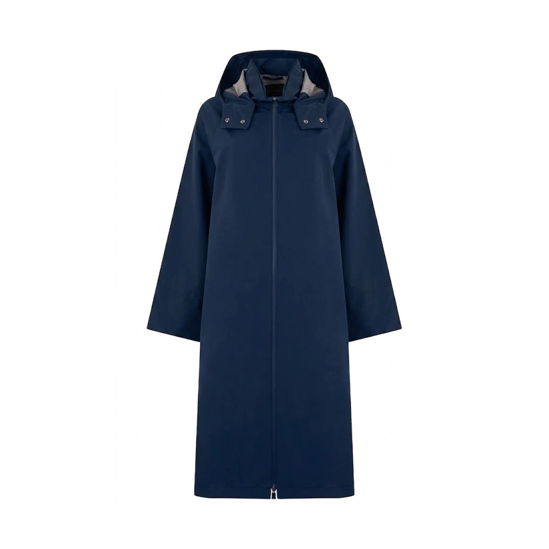 Herno Long Trench Coat Blue Polyester