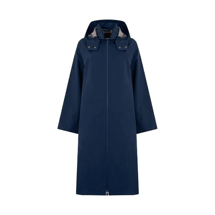 Herno Long Trench Coat Blue Polyester