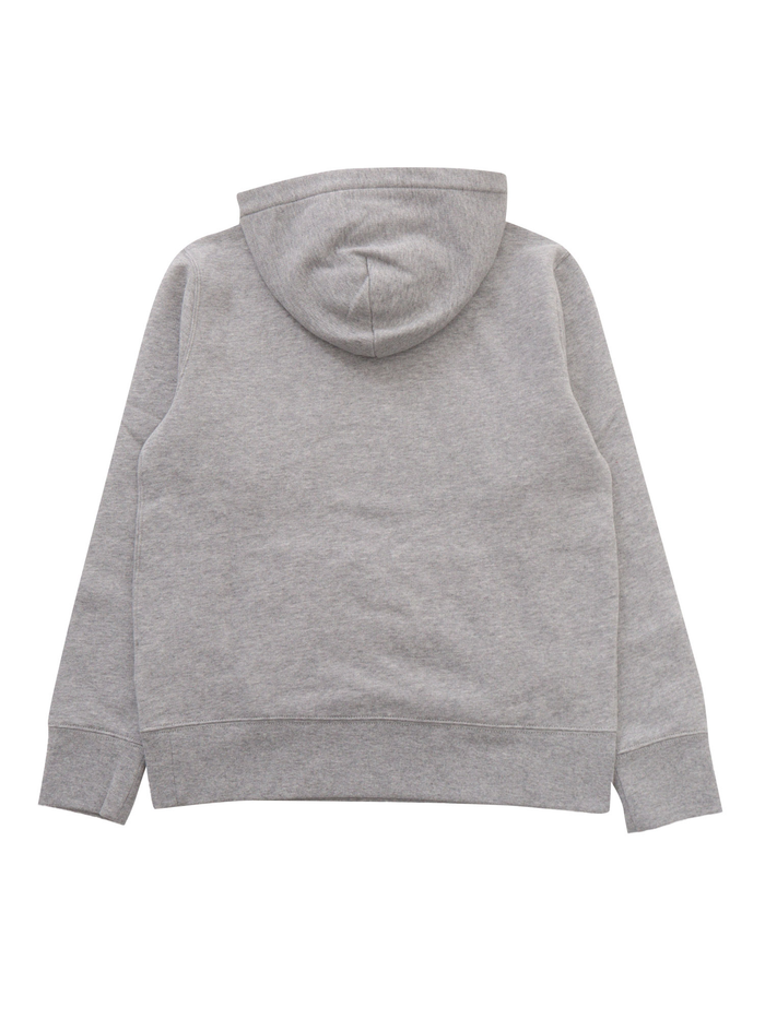 LS PO HOOD-TOPS-KNIT Grey Cotton Polyester Sweatshirt