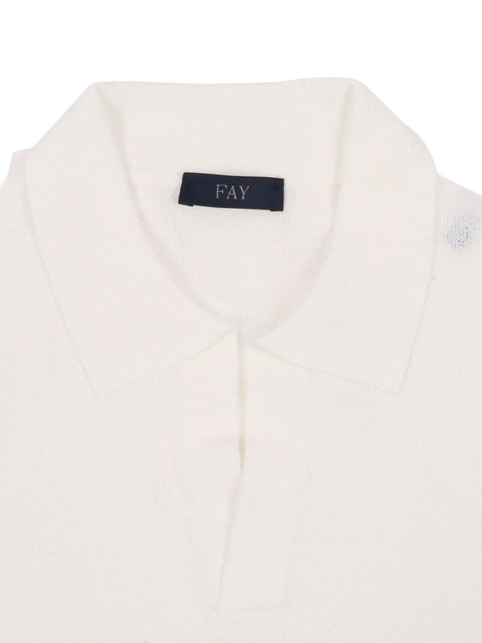 POLO White Cotton Polyamide Shirt