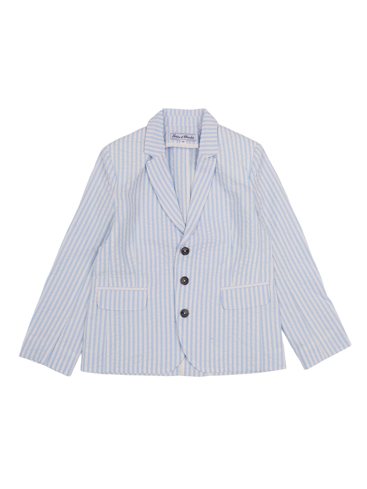Giacca Elegante Light Blue Cotton Jacket