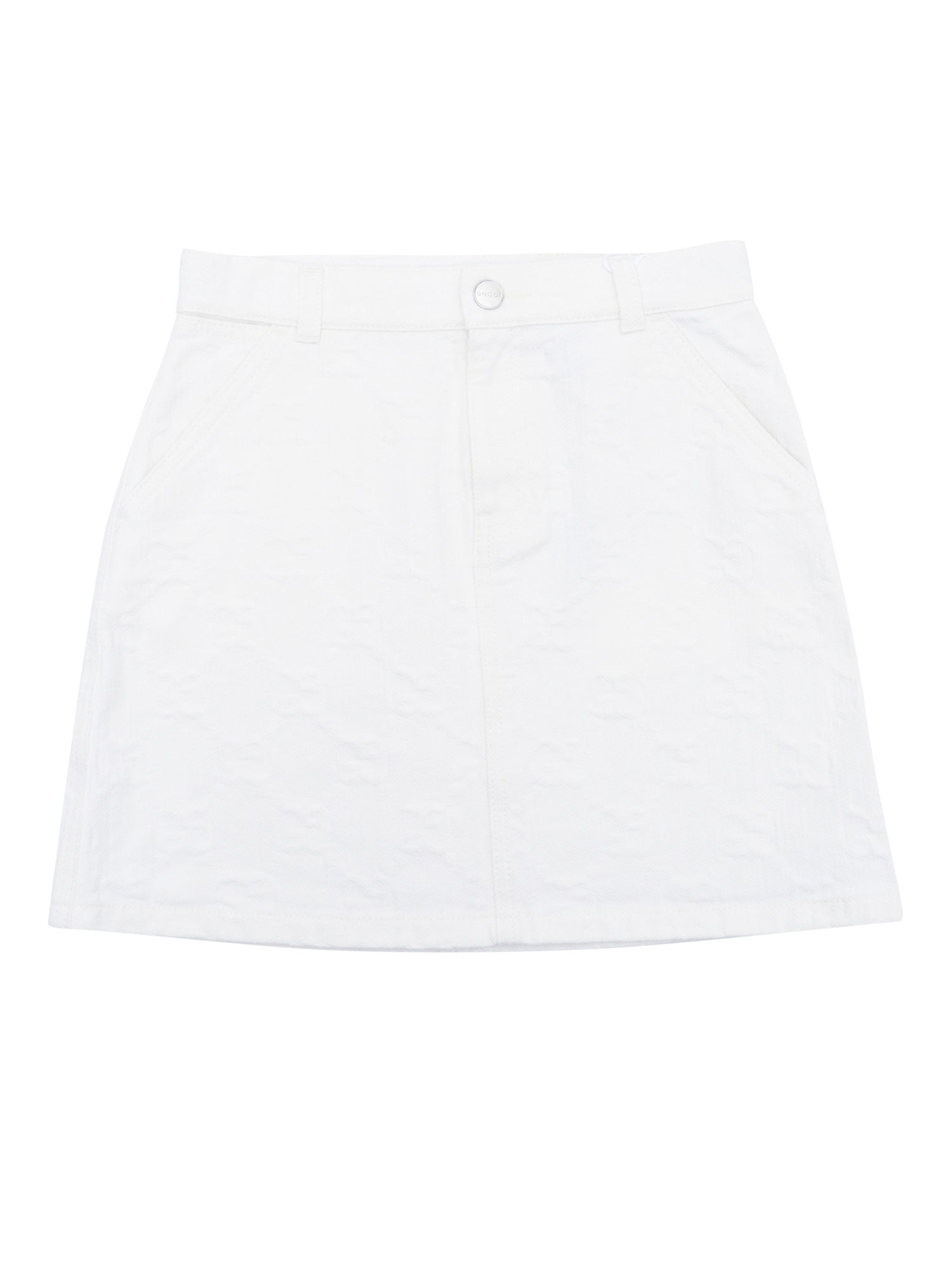 J MINI SKIRT CERTIFIED COTTON White Fabric 2