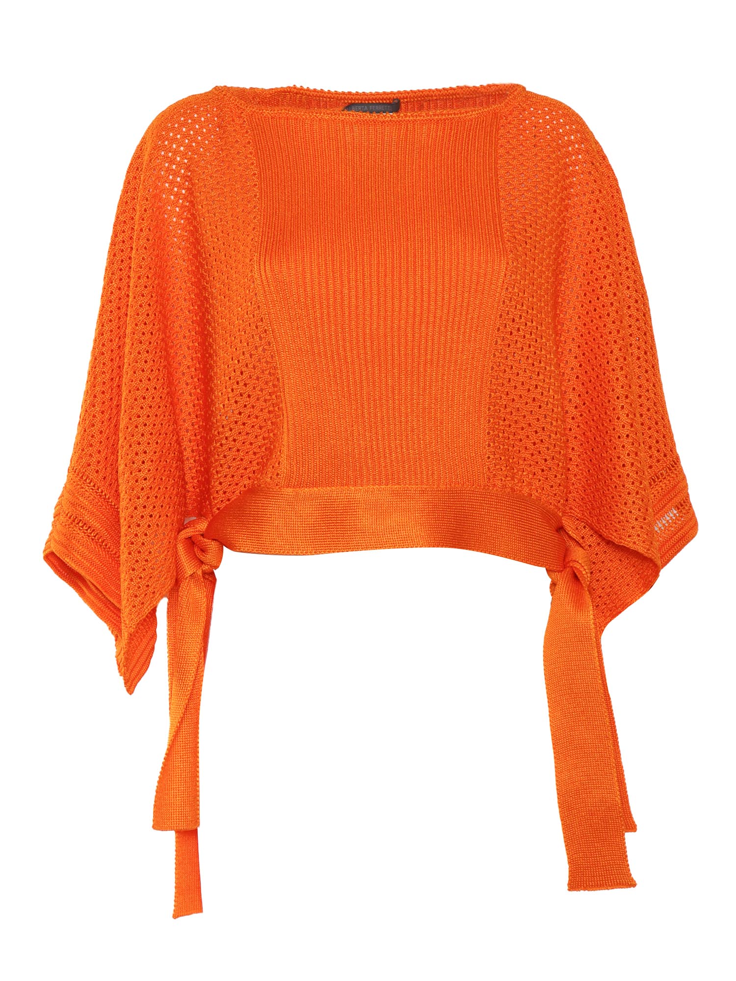 Orange Sweater Viscose Crewneck