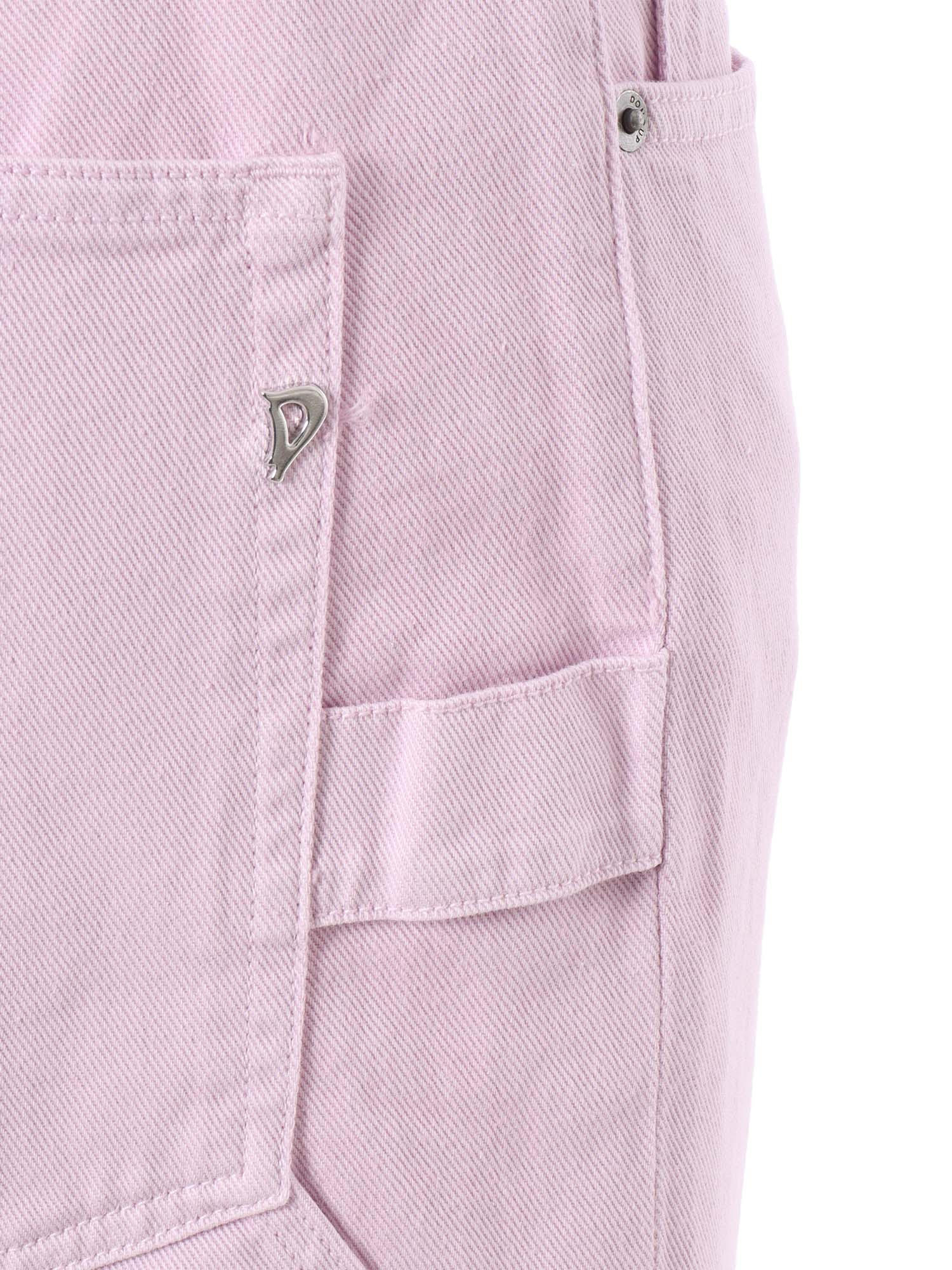High-Waisted Pink Jeans Cotton