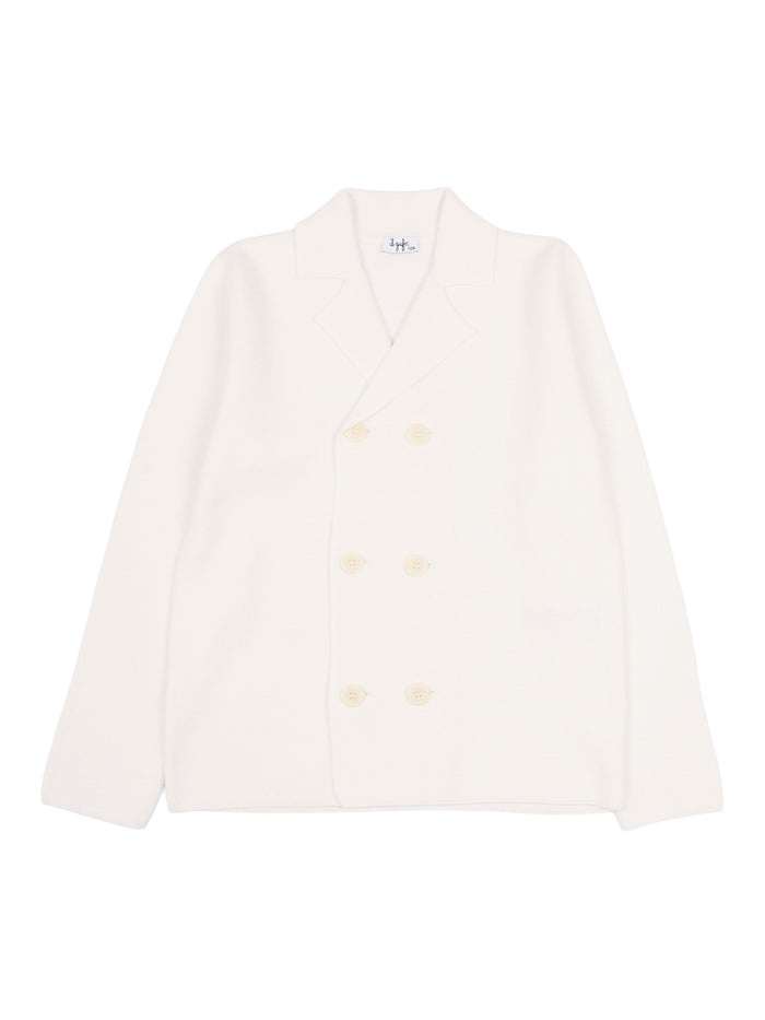 Sweater White Cotton Crewneck