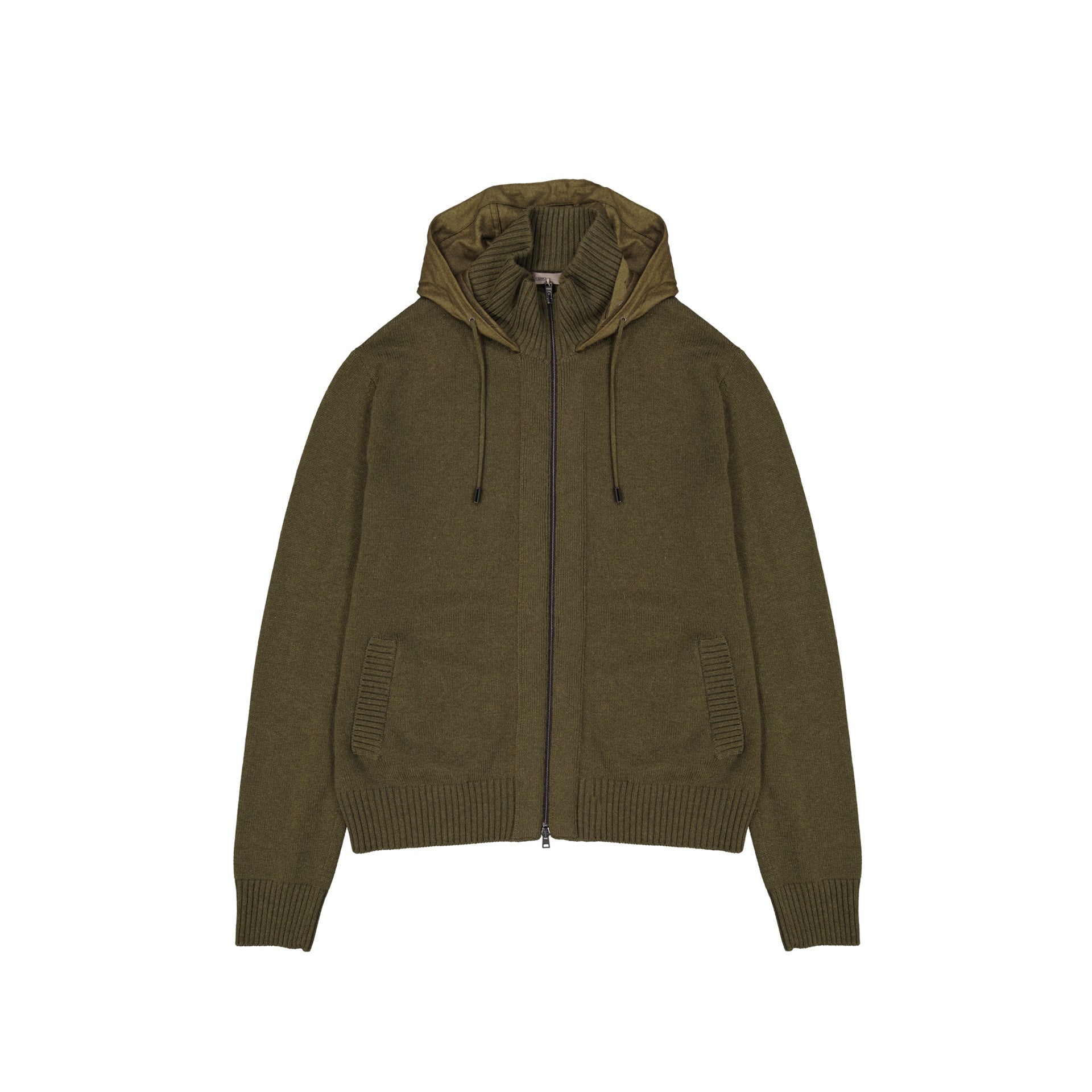 Herno Cashmere Zipped Sweater Green