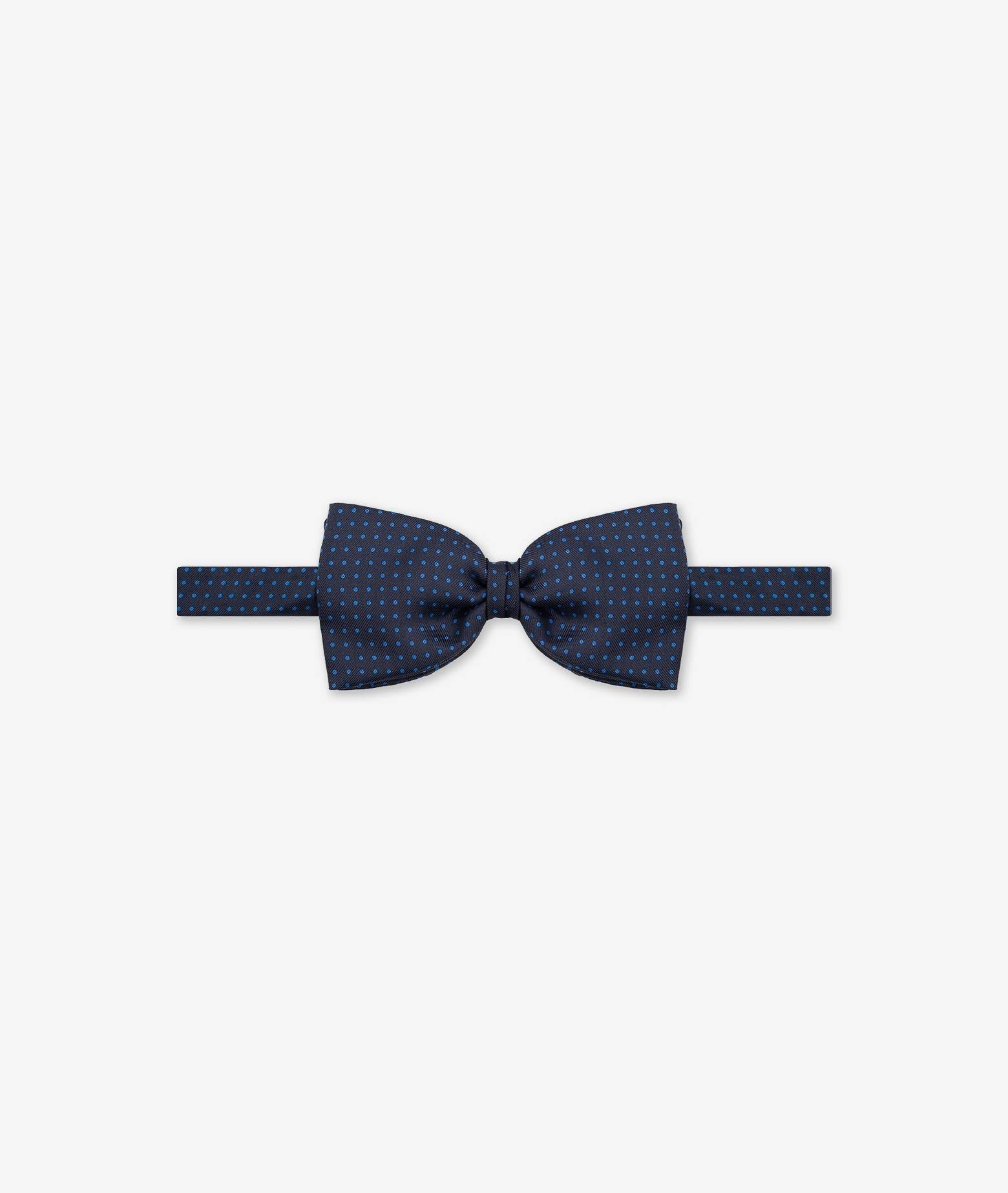 Bow Tie Pois Navy Printed