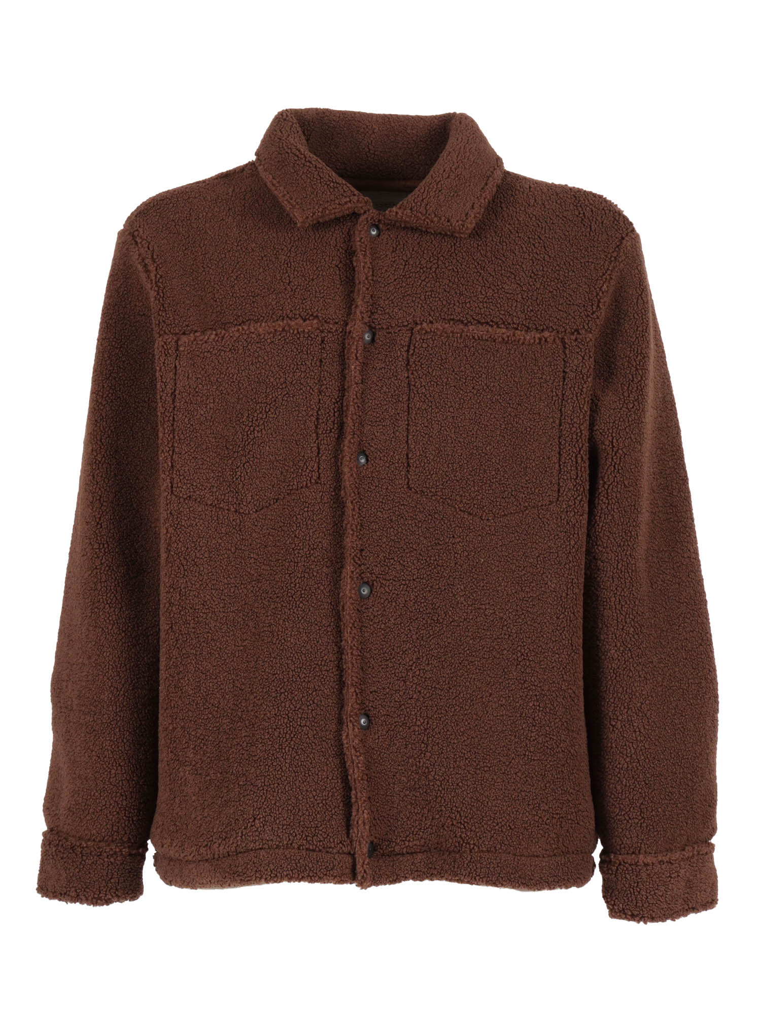 Over Shirt Brown Polyester Jacket