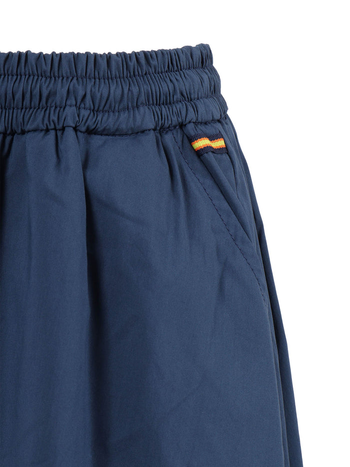 MOSELLA LIGHT POPLIN TECH SKIRT Blue Cotton Polyester Long