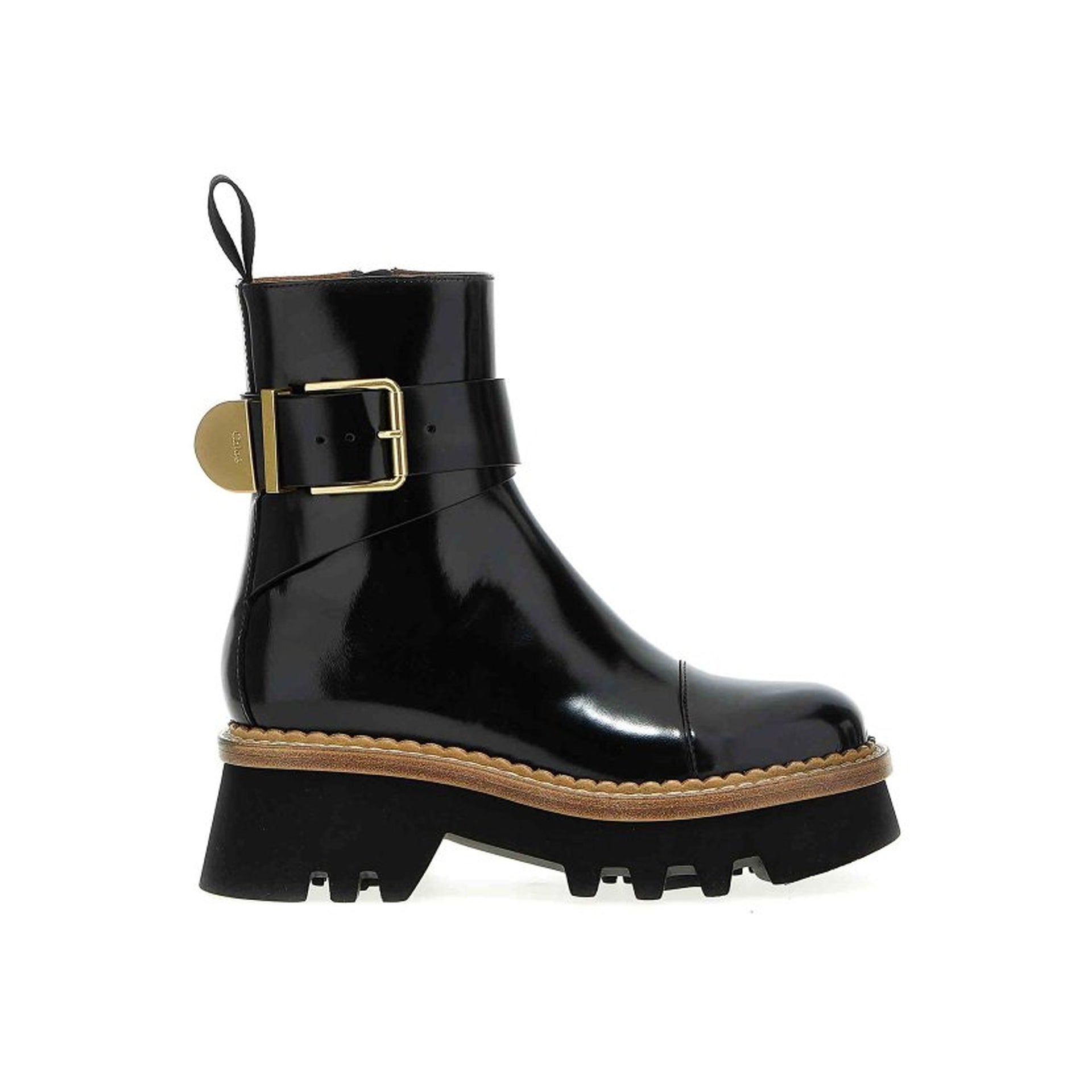 Chloé Owena Leather Boots Black Calf