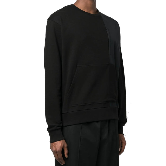 Herno Panelled-Design Sweatshirt Black Cotton