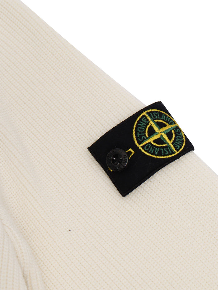 SWEATER White Cotton Crewneck