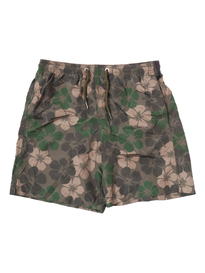 Jean Lighting-Hibiscus Camo 52 Green Polyester Boxer Mare Bimbo