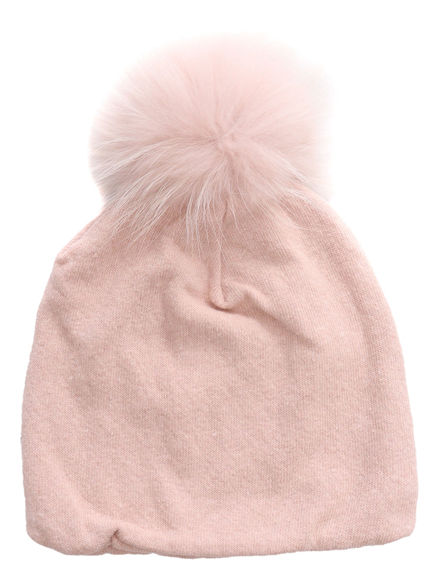 Real Murmasky Fur Beanie Pink Hat