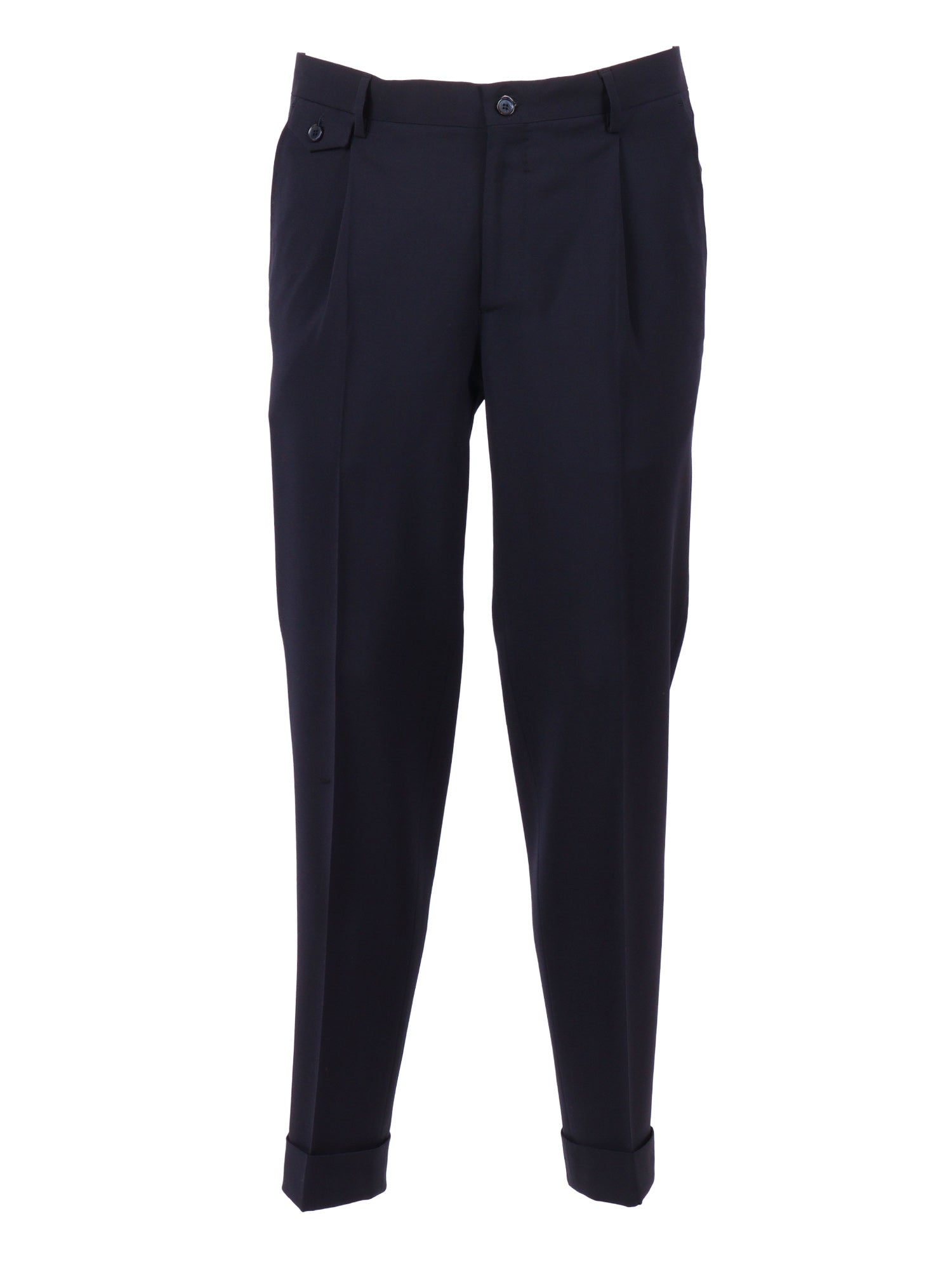 Trousers Blue Virgin Wool Pant
