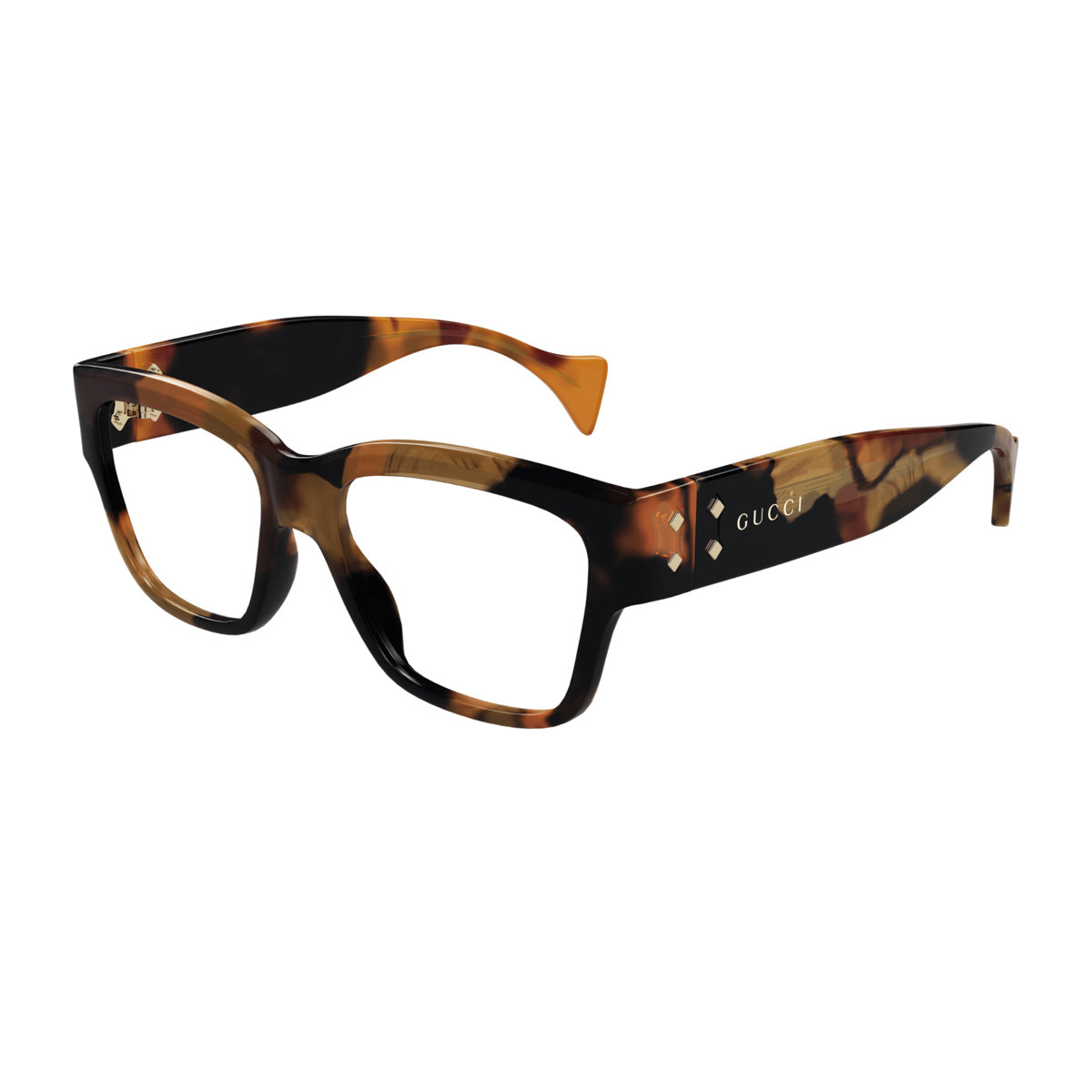 Gucci GG1705O Linea Rivets 002 Havana Marrone Acetate Occhiali Da Vista