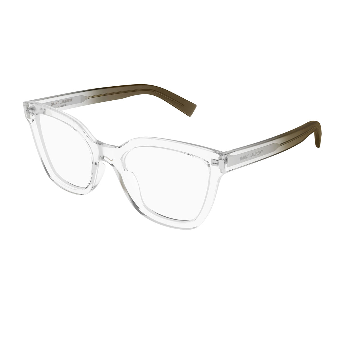 Saint Laurent SL 748 Linea Corner Angle 006 Crystal Trasparente Acetate Occhiali Da Vista