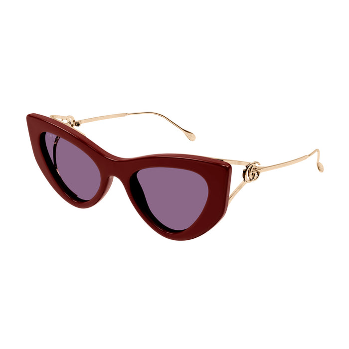 GG1565S LINE FORK 004 Burgundy Rosso Acetate/ Metal Occhiali Sole
