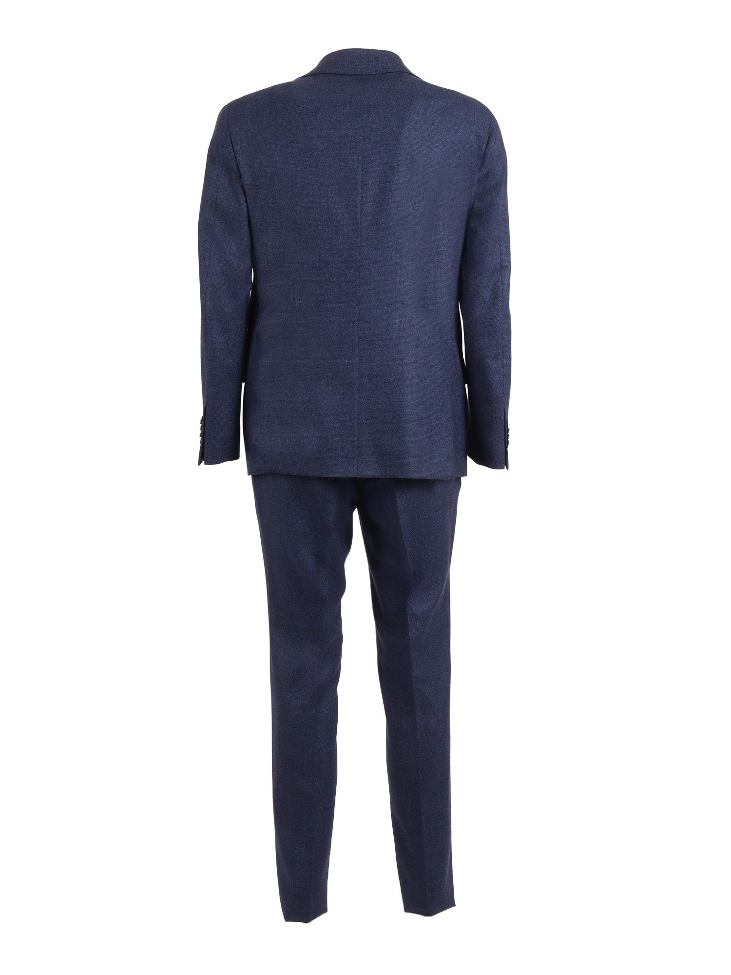 Suit Blue Virgin Wool Lyocell Single Breasted Dress