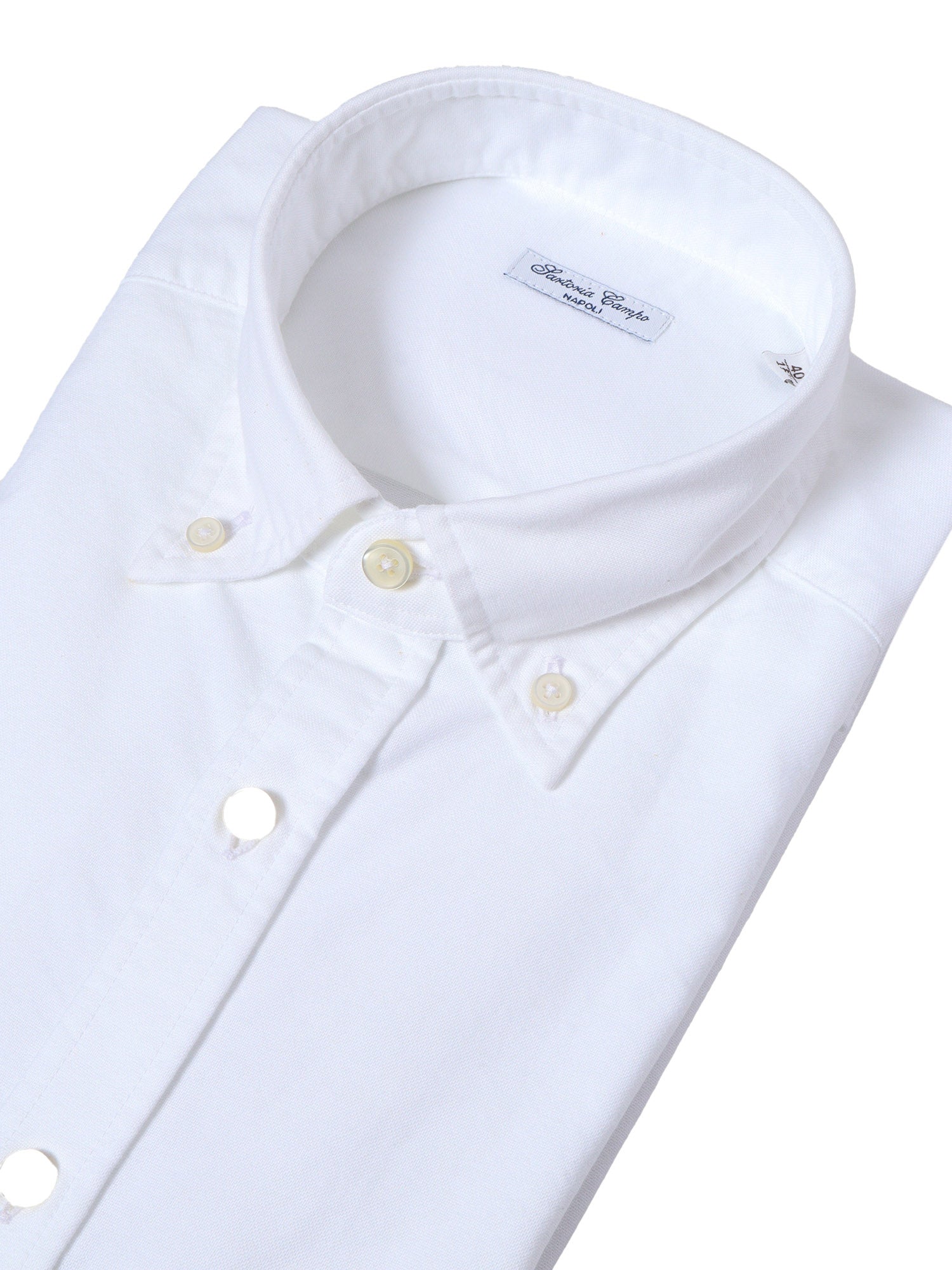 Button-Down Shirt White Cotton