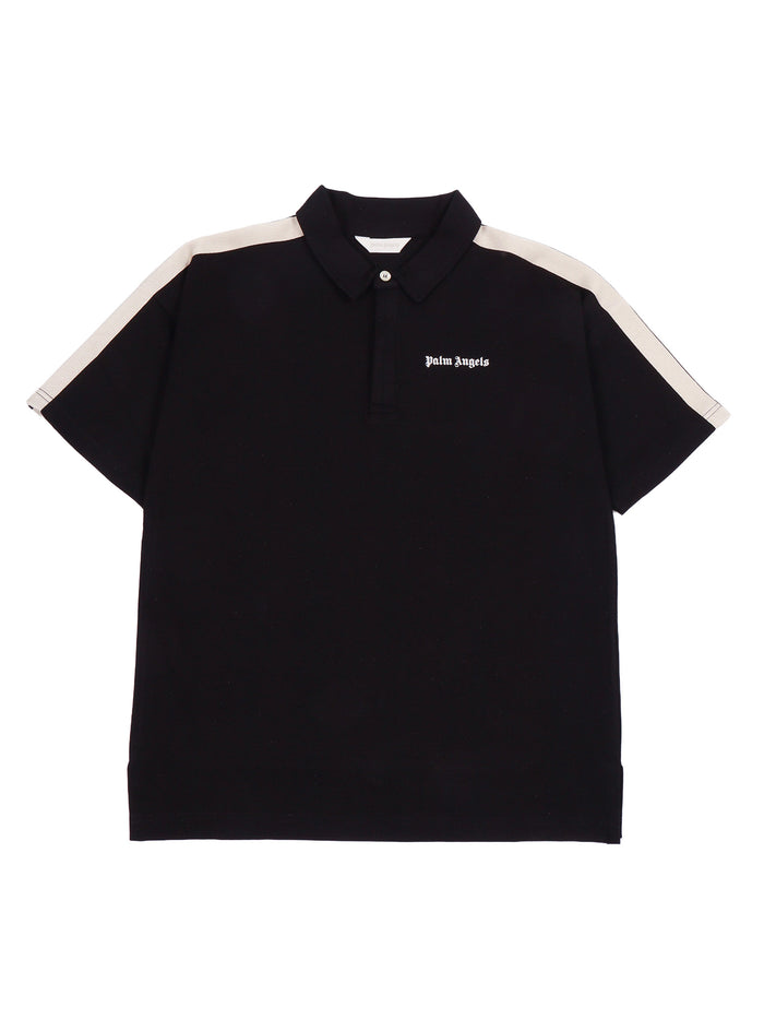Pa Track Polo S-S Boy Black Shirt